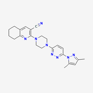 2-[4-[6-(3,5-Dimethylpyrazol-1-yl)pyridazin-3-yl]piperazin-1-yl]-5,6,7,8-tetrahydroquinoline-3-carbonitrile