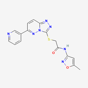 N-(5-methylisoxazol-3-yl)-2-((6-(pyridin-3-yl)-[1,2,4]triazolo[4,3-b]pyridazin-3-yl)thio)acetamide