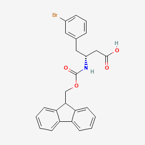 B2534948 (R)-3-((((9H-Fluoren-9-yl)methoxy)carbonyl)amino)-4-(3-bromophenyl)butanoic acid CAS No. 1632296-29-7