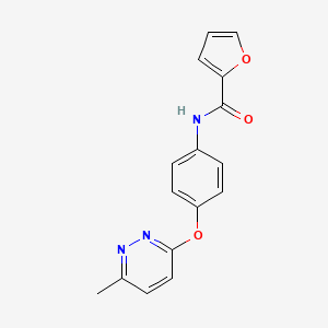 molecular formula C16H13N3O3 B2534971 N-{4-[(6-methylpyridazin-3-yl)oxy]phenyl}furan-2-carboxamide CAS No. 1206997-89-8
