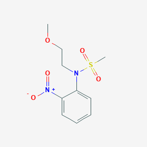molecular formula C10H14N2O5S B2534975 N-(2-Methoxyethyl)-N-(2-nitrophenyl)methanesulfonamide CAS No. 1845706-34-4