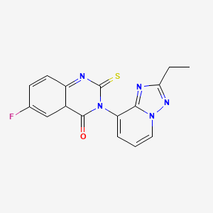 molecular formula C16H12FN5OS B2535010 3-{2-Ethyl-[1,2,4]triazolo[1,5-a]pyridin-8-yl}-6-fluoro-2-sulfanylidene-1,2,3,4-tetrahydroquinazolin-4-one CAS No. 2379994-20-2