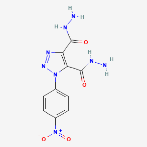 molecular formula C10H10N8O4 B2535041 1-(4-nitrophenyl)-1H-1,2,3-triazole-4,5-dicarbohydrazide CAS No. 156361-37-4