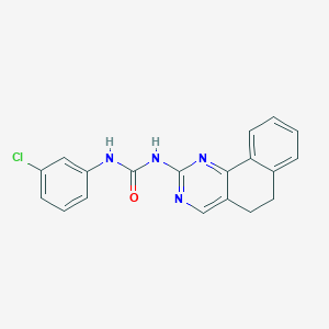 molecular formula C19H15ClN4O B2535059 N-(3-chlorophenyl)-N'-(5,6-dihydrobenzo[h]quinazolin-2-yl)urea CAS No. 306979-44-2