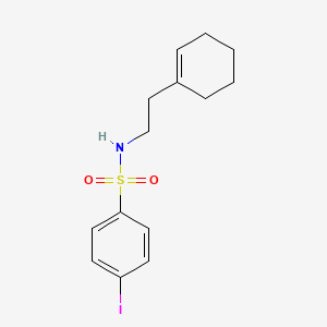 molecular formula C14H18INO2S B2535094 N-[2-(cyclohex-1-en-1-yl)ethyl]-4-iodobenzene-1-sulfonamide CAS No. 433954-39-3