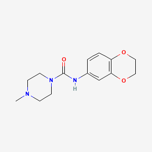 molecular formula C14H19N3O3 B2535171 N-(2,3-dihydro-1,4-benzodioxin-6-yl)-4-methylpiperazine-1-carboxamide CAS No. 865659-60-5