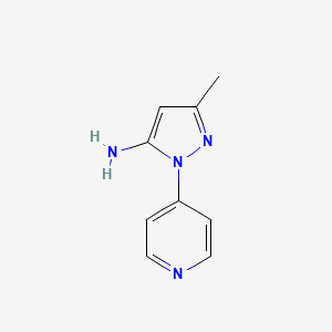 molecular formula C9H10N4 B2535215 3-methyl-1-(pyridin-4-yl)-1H-pyrazol-5-amine CAS No. 3524-44-5