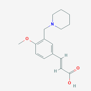 (2E)-3-[4-methoxy-3-(piperidin-1-ylmethyl)phenyl]acrylic acid