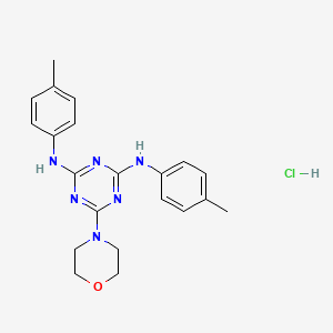 B2535296 6-morpholino-N2,N4-di-p-tolyl-1,3,5-triazine-2,4-diamine hydrochloride CAS No. 1179480-59-1