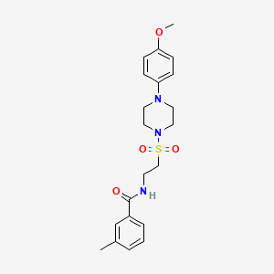 molecular formula C21H27N3O4S B2535347 N-(2-{[4-(4-methoxyphenyl)piperazin-1-yl]sulfonyl}ethyl)-3-methylbenzamide CAS No. 897619-19-1