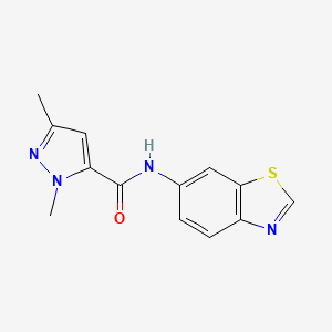 B2535385 N-(benzo[d]thiazol-6-yl)-1,3-dimethyl-1H-pyrazole-5-carboxamide CAS No. 1014092-59-1