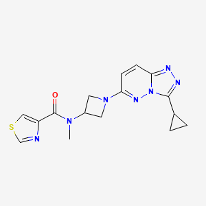 B2535489 N-(1-{3-cyclopropyl-[1,2,4]triazolo[4,3-b]pyridazin-6-yl}azetidin-3-yl)-N-methyl-1,3-thiazole-4-carboxamide CAS No. 2201880-15-9