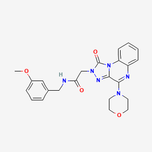molecular formula C23H24N6O4 B2535566 N-(3-methoxybenzyl)-2-(4-morpholino-1-oxo-[1,2,4]triazolo[4,3-a]quinoxalin-2(1H)-yl)acetamide CAS No. 1189909-53-2