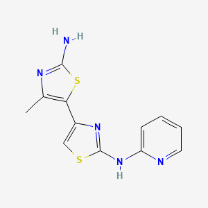 molecular formula C12H11N5S2 B2535600 4'-Methyl-N2-(pyridin-2-yl)-[4,5'-bithiazole]-2,2'-diamine CAS No. 315705-09-0
