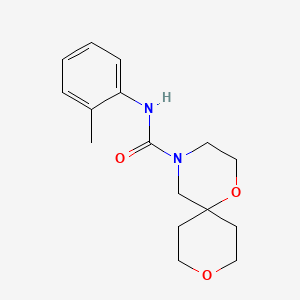 molecular formula C16H22N2O3 B2535608 N-(2-METHYLPHENYL)-1,9-DIOXA-4-AZASPIRO[5.5]UNDECANE-4-CARBOXAMIDE CAS No. 1421455-18-6