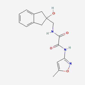 molecular formula C16H17N3O4 B2535609 N'-[(2-hydroxy-2,3-dihydro-1H-inden-2-yl)methyl]-N-(5-methyl-1,2-oxazol-3-yl)ethanediamide CAS No. 2034595-89-4