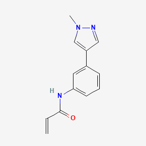 B2535656 N-[3-(1-Methylpyrazol-4-yl)phenyl]prop-2-enamide CAS No. 2361657-88-5