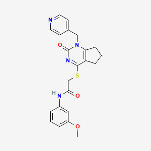 B2535713 N-(3-methoxyphenyl)-2-((2-oxo-1-(pyridin-4-ylmethyl)-2,5,6,7-tetrahydro-1H-cyclopenta[d]pyrimidin-4-yl)thio)acetamide CAS No. 932961-81-4