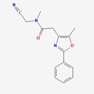 B2535737 N-(cyanomethyl)-N-methyl-2-(5-methyl-2-phenyl-1,3-oxazol-4-yl)acetamide CAS No. 1797075-01-4