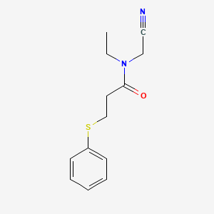 B2535780 N-(cyanomethyl)-N-ethyl-3-(phenylsulfanyl)propanamide CAS No. 1311860-56-6