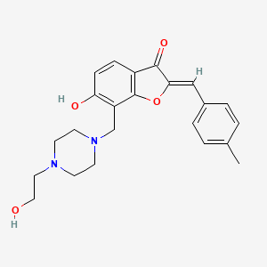 B2535784 (Z)-6-hydroxy-7-((4-(2-hydroxyethyl)piperazin-1-yl)methyl)-2-(4-methylbenzylidene)benzofuran-3(2H)-one CAS No. 869078-41-1