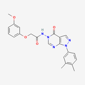molecular formula C22H21N5O4 B2535812 N-(1-(3,4-dimethylphenyl)-4-oxo-1H-pyrazolo[3,4-d]pyrimidin-5(4H)-yl)-2-(3-methoxyphenoxy)acetamide CAS No. 900009-05-4