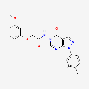 N-(1-(3,4-dimethylphenyl)-4-oxo-1H-pyrazolo[3,4-d]pyrimidin-5(4H)-yl)-2-(3-methoxyphenoxy)acetamide