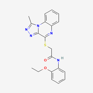 molecular formula C20H19N5O2S B2535815 N-(2-Ethoxyphenyl)-2-({1-methyl-[1,2,4]triazolo[4,3-A]quinoxalin-4-YL}sulfanyl)acetamide CAS No. 1358707-61-5