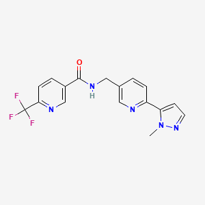 N-((6-(1-methyl-1H-pyrazol-5-yl)pyridin-3-yl)methyl)-6-(trifluoromethyl)nicotinamide