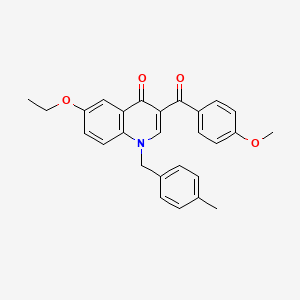6-Ethoxy-3-(4-methoxybenzoyl)-1-[(4-methylphenyl)methyl]-1,4-dihydroquinolin-4-one