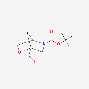 molecular formula C11H18INO3 B2535829 Tert-butyl 1-(iodomethyl)-2-oxa-5-azabicyclo[2.2.1]heptane-5-carboxylate CAS No. 2126162-98-7