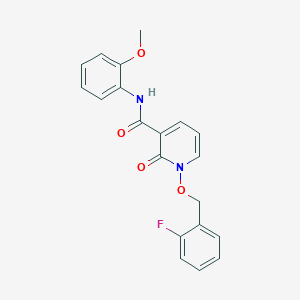 1-[(2-fluorophenyl)methoxy]-N-(2-methoxyphenyl)-2-oxopyridine-3-carboxamide