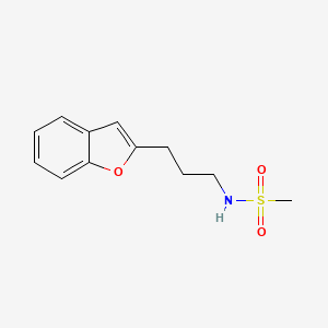molecular formula C12H15NO3S B2535832 N-[3-(1-benzofuran-2-yl)propyl]methanesulfonamide CAS No. 2034415-70-6
