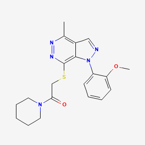 2-((1-(2-methoxyphenyl)-4-methyl-1H-pyrazolo[3,4-d]pyridazin-7-yl)thio)-1-(piperidin-1-yl)ethanone
