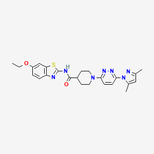 1-(6-(3,5-dimethyl-1H-pyrazol-1-yl)pyridazin-3-yl)-N-(6-ethoxybenzo[d]thiazol-2-yl)piperidine-4-carboxamide