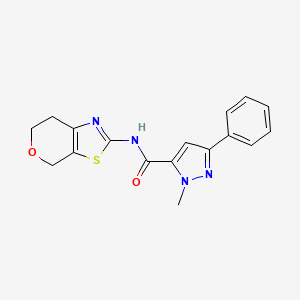 N-(6,7-dihydro-4H-pyrano[4,3-d]thiazol-2-yl)-1-methyl-3-phenyl-1H-pyrazole-5-carboxamide