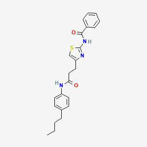 N-(4-(3-((4-butylphenyl)amino)-3-oxopropyl)thiazol-2-yl)benzamide