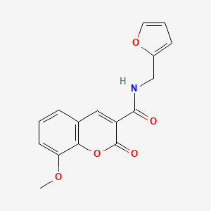 N-(2-furylmethyl)-8-methoxy-2-oxo-2H-chromene-3-carboxamide