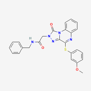 molecular formula C25H21N5O3S B2535878 N-benzyl-2-(4-((3-methoxyphenyl)thio)-1-oxo-[1,2,4]triazolo[4,3-a]quinoxalin-2(1H)-yl)acetamide CAS No. 1111316-84-7