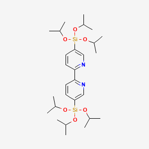 molecular formula C28H48N2O6Si2 B2535885 5,5'-Bis(triisopropoxysilyl)-2,2'-bipyridine CAS No. 1569022-20-3
