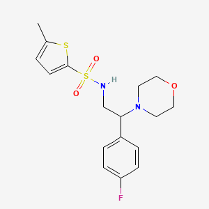 molecular formula C17H21FN2O3S2 B2535895 N-(2-(4-fluorophenyl)-2-morpholinoethyl)-5-methylthiophene-2-sulfonamide CAS No. 920173-85-9
