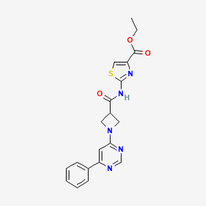 Ethyl 2-(1-(6-phenylpyrimidin-4-yl)azetidine-3-carboxamido)thiazole-4-carboxylate