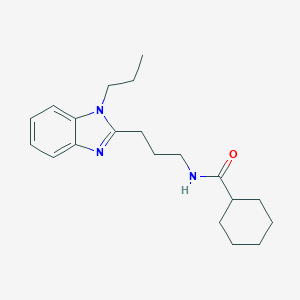 molecular formula C20H29N3O B253590 N-[3-(1-propylbenzimidazol-2-yl)propyl]cyclohexanecarboxamide 