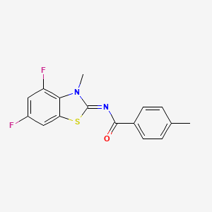 N-(4,6-difluoro-3-methyl-1,3-benzothiazol-2-ylidene)-4-methylbenzamide