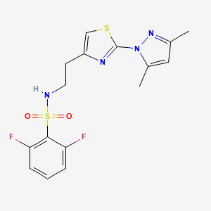 N-(2-(2-(3,5-dimethyl-1H-pyrazol-1-yl)thiazol-4-yl)ethyl)-2,6-difluorobenzenesulfonamide