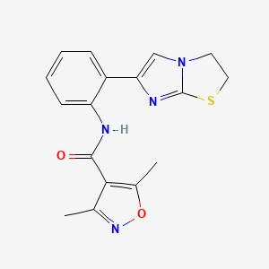 N-(2-(2,3-dihydroimidazo[2,1-b]thiazol-6-yl)phenyl)-3,5-dimethylisoxazole-4-carboxamide