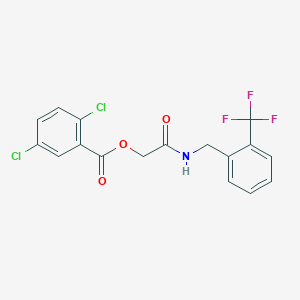 ({[2-(Trifluoromethyl)phenyl]methyl}carbamoyl)methyl 2,5-dichlorobenzoate