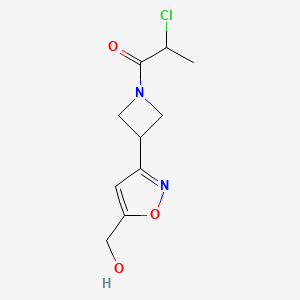 2-Chloro-1-[3-[5-(hydroxymethyl)-1,2-oxazol-3-yl]azetidin-1-yl]propan-1-one