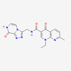 1-ethyl-N-((8-hydroxy-[1,2,4]triazolo[4,3-a]pyrazin-3-yl)methyl)-7-methyl-4-oxo-1,4-dihydro-1,8-naphthyridine-3-carboxamide