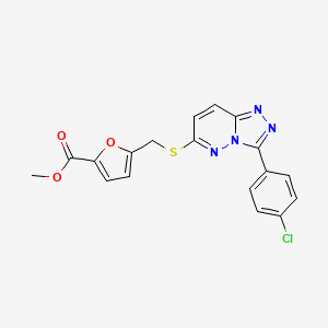 Methyl 5-(((3-(4-chlorophenyl)-[1,2,4]triazolo[4,3-b]pyridazin-6-yl)thio)methyl)furan-2-carboxylate
